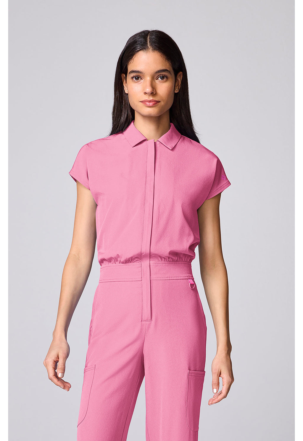 AMP MC00018 Dolman Wide Leg Jumpsuit Pixel Pink