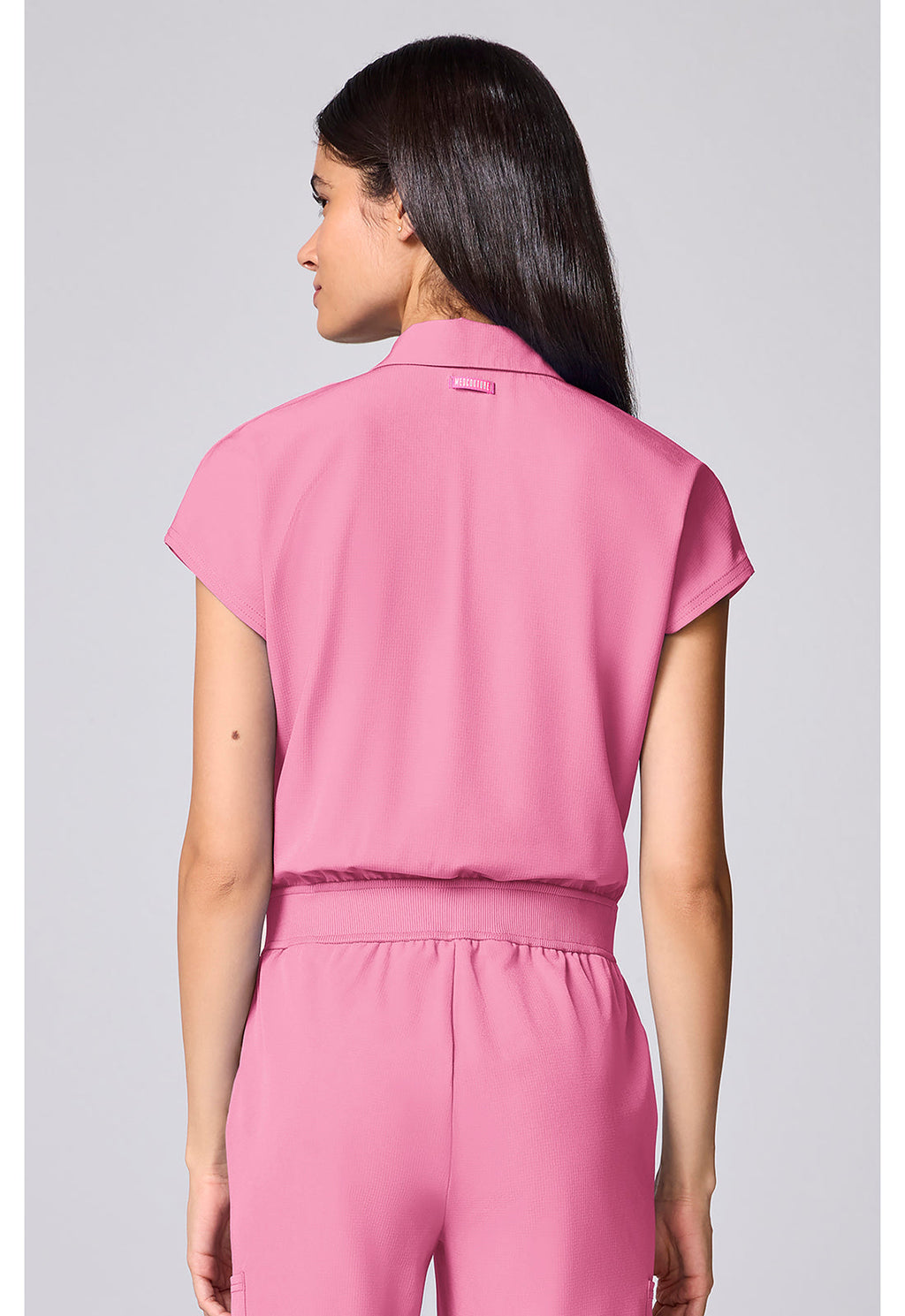 AMP MC00018 Dolman Wide Leg Jumpsuit Pixel Pink