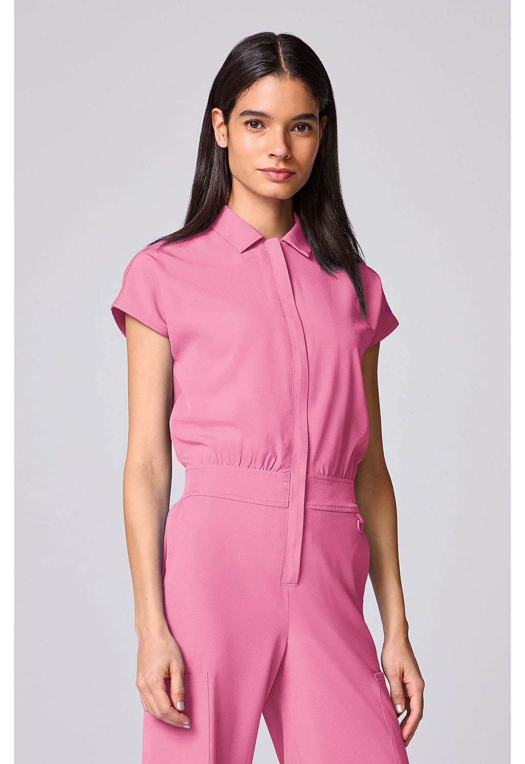 AMP MC00018 Dolman Wide Leg Jumpsuit Pixel Pink