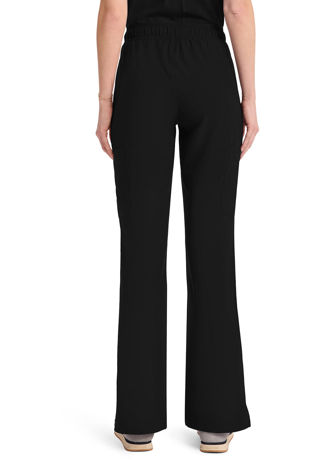 Insight MC010 Women's Mid Rise Flare Leg Scrub Pants Black