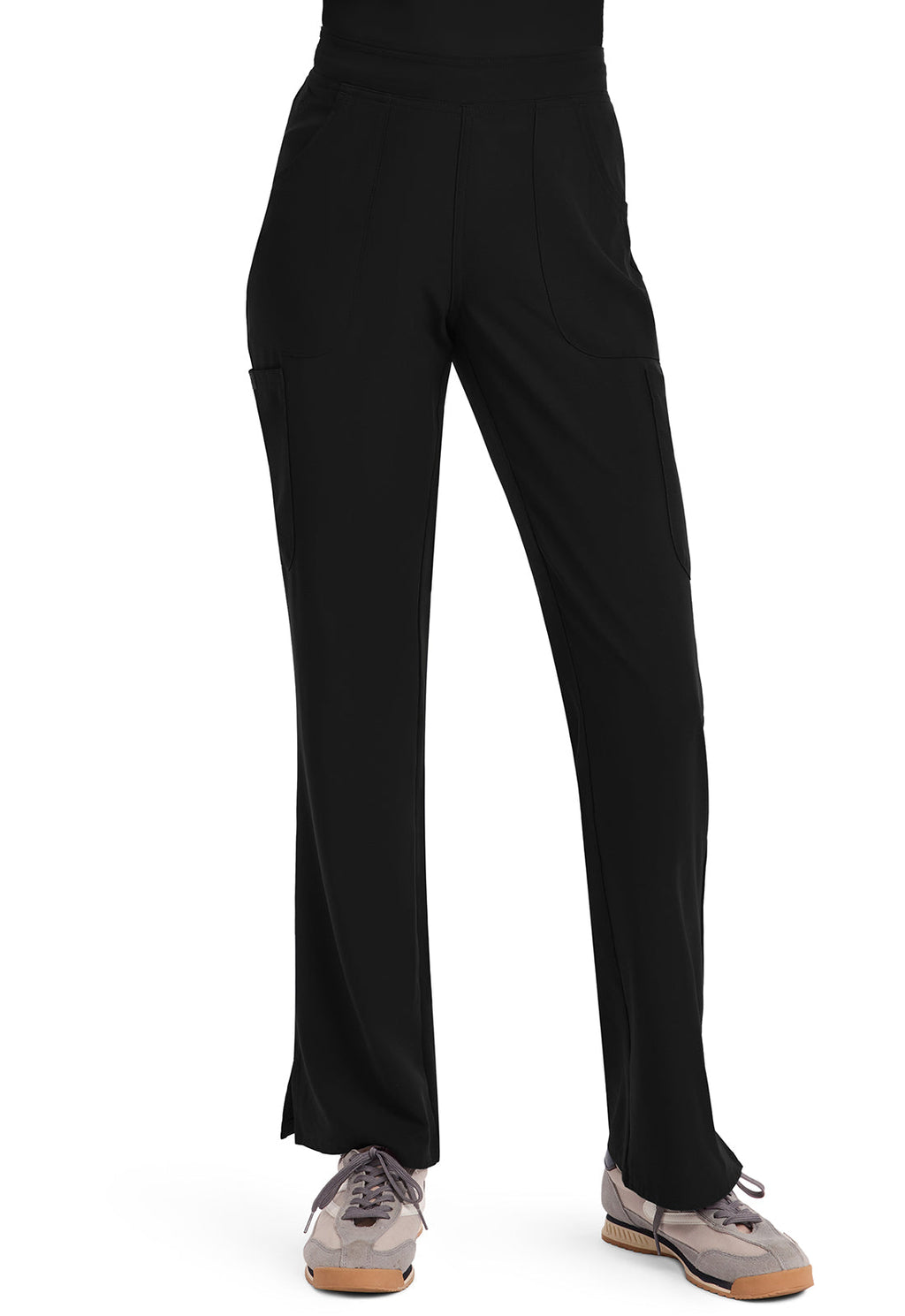Insight MC010 Women's Mid Rise Flare Leg Scrub Pants Black