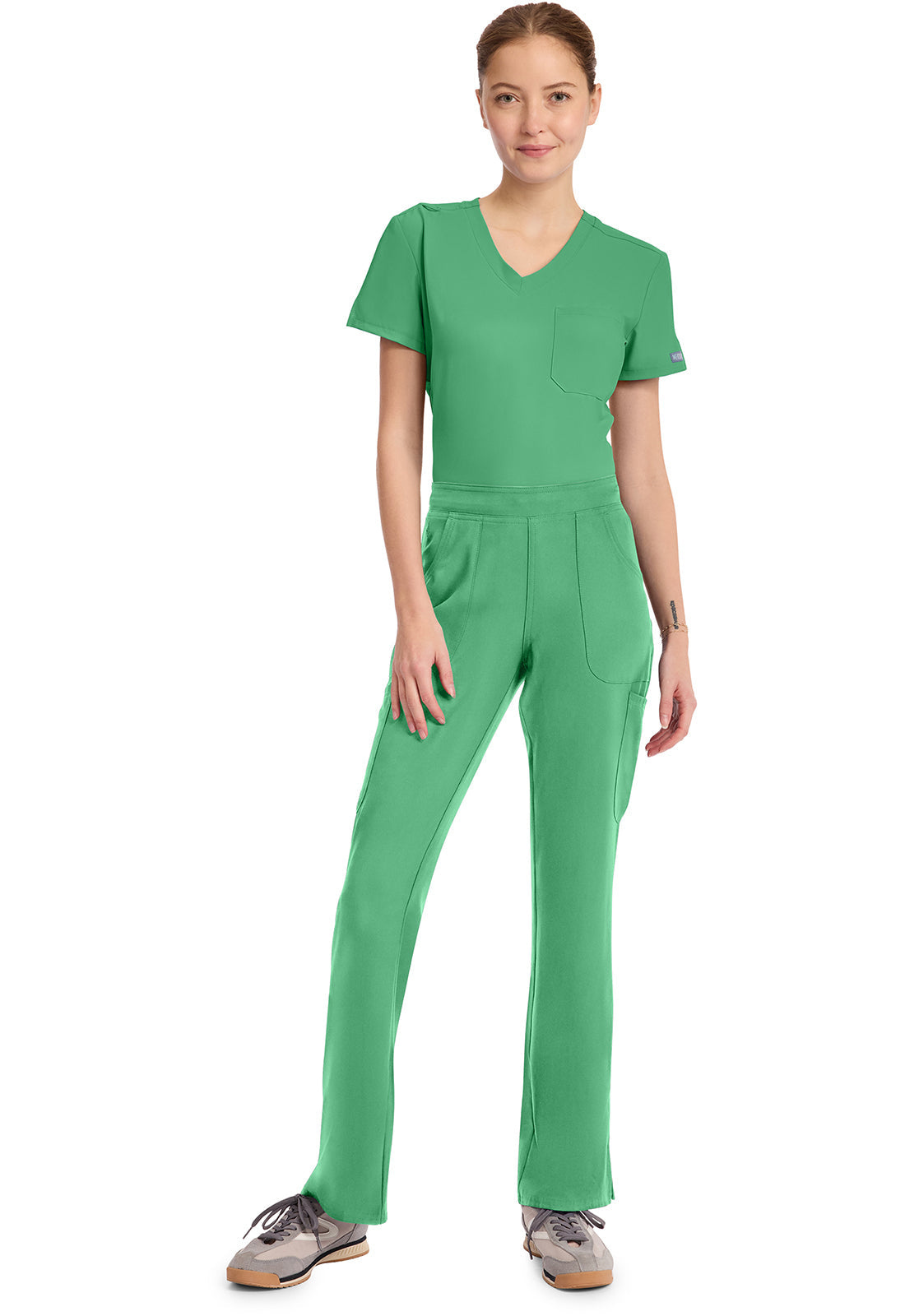 Insight MC010 Women's Mid Rise Flare Leg Pants Mint Julep