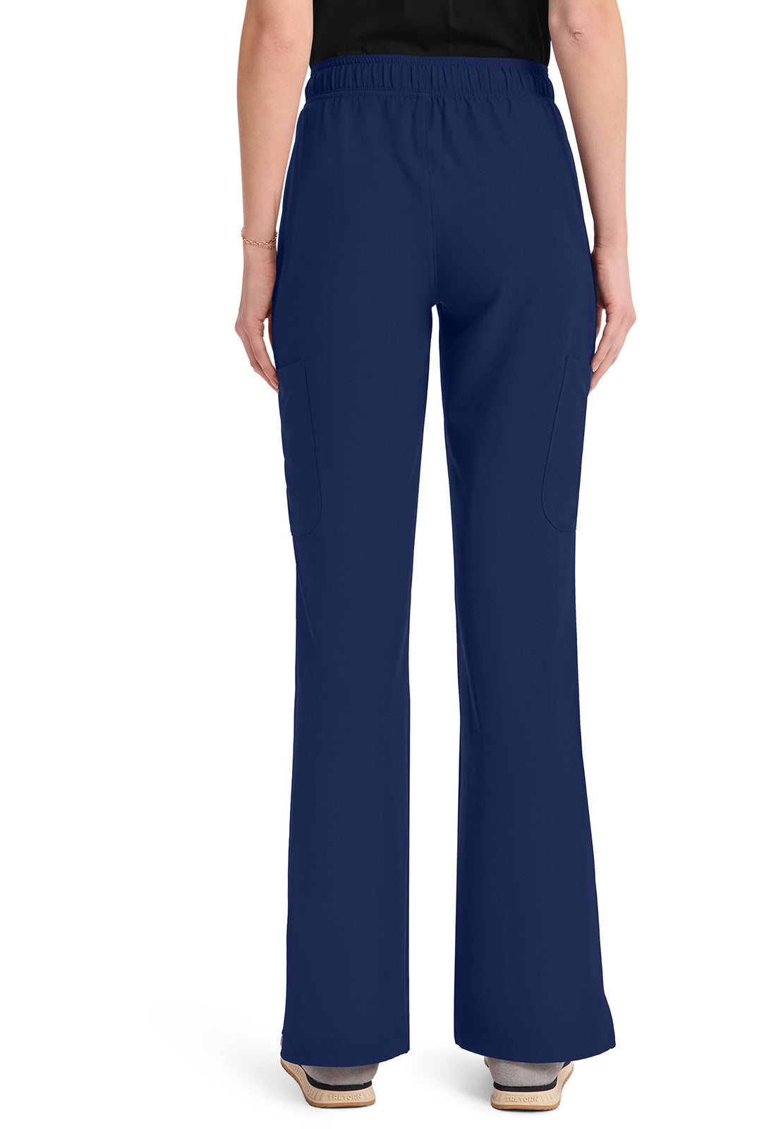 Insight MC010 Women's Mid Rise Flare Leg Scrub Pants Navy