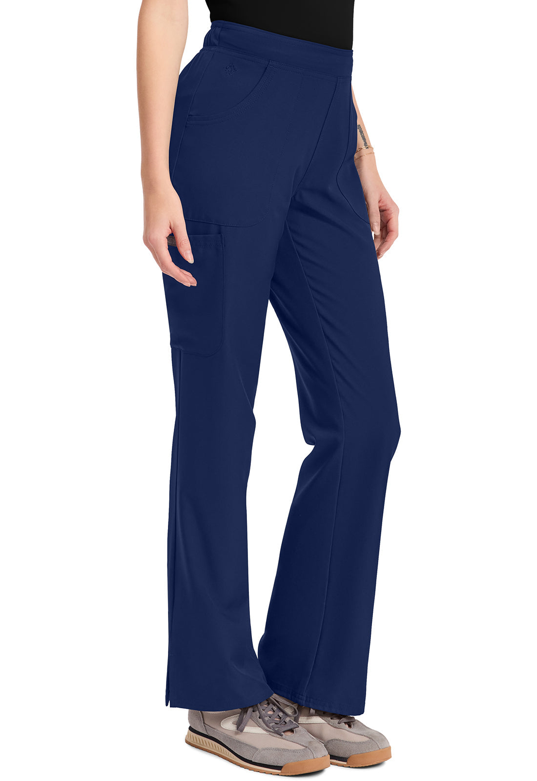 Insight MC010 Women's Mid Rise Flare Leg Scrub Pants Navy