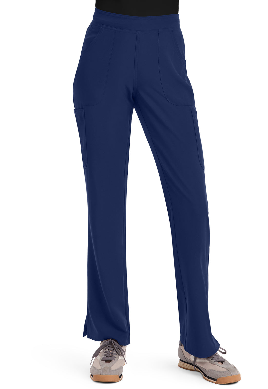 Insight MC010 Women's Mid Rise Flare Leg Scrub Pants Navy