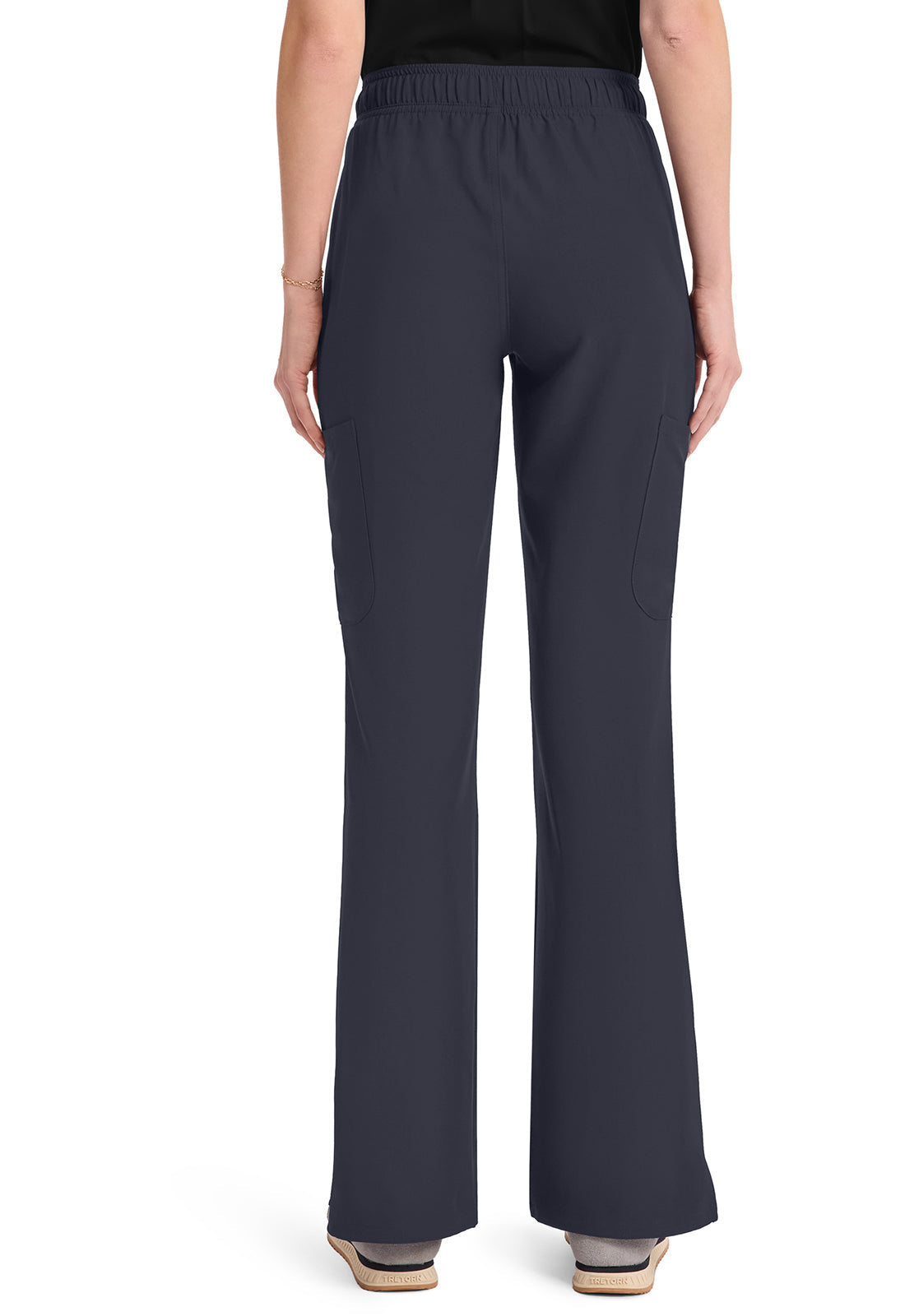 Insight MC010 Women's Mid Rise Flare Leg Scrub Pants Pewter