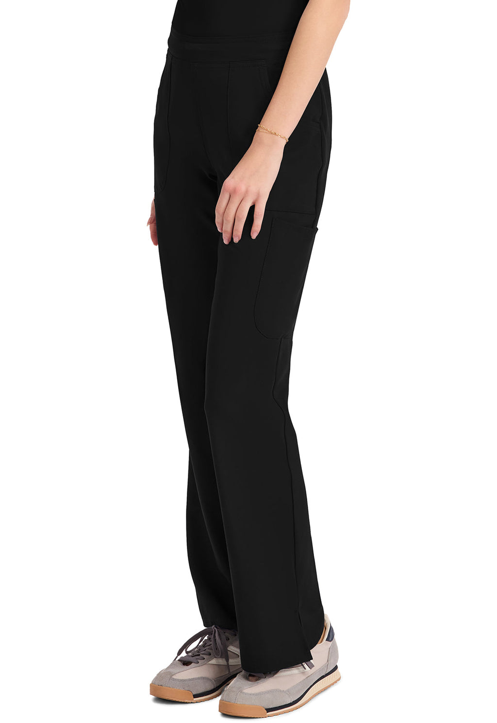 Insight MC010 Women's Mid Rise Flare Leg Scrub Pants Black