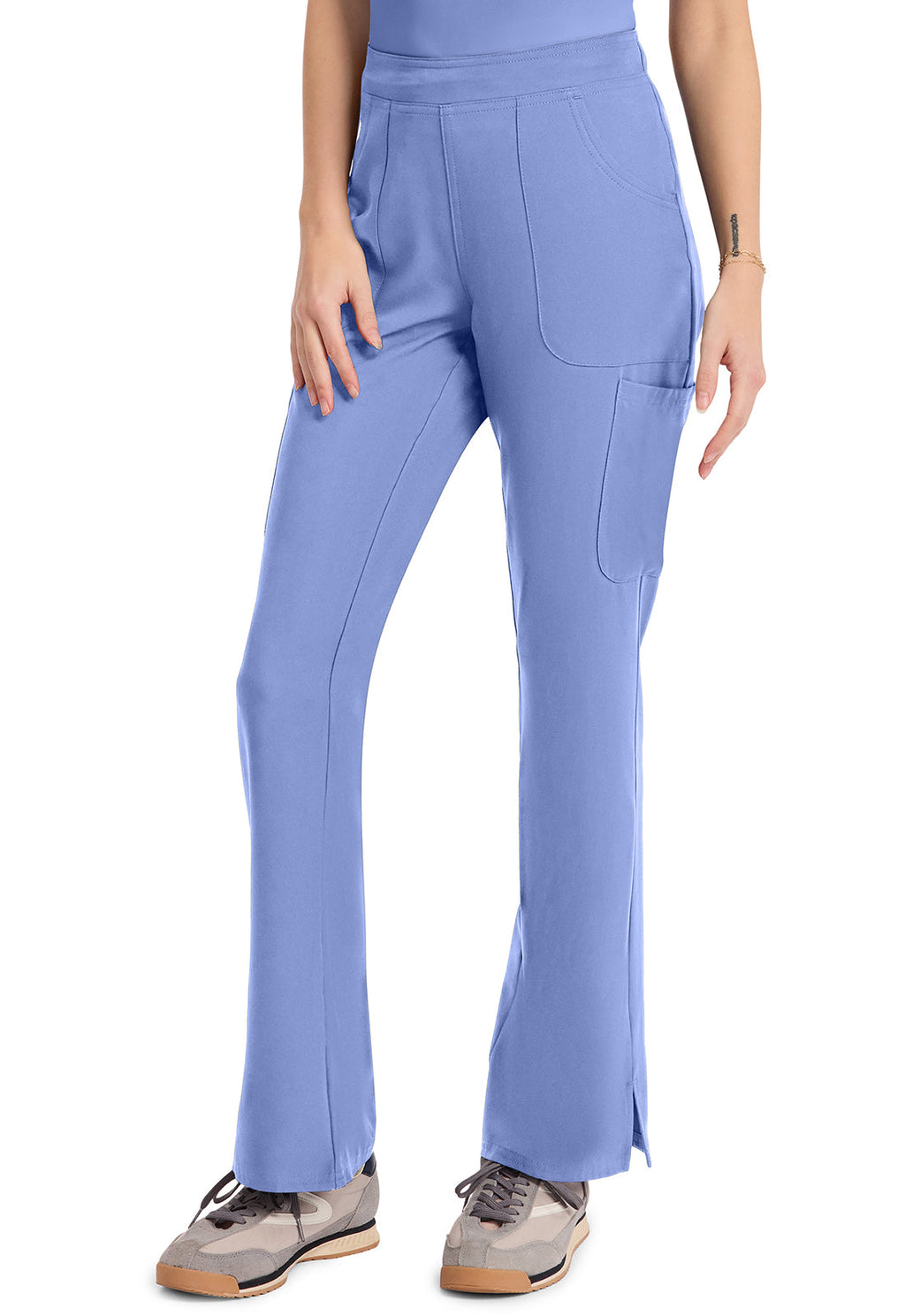 Insight MC010 Women's Mid Rise Flare Leg Scrub Pants Ciel