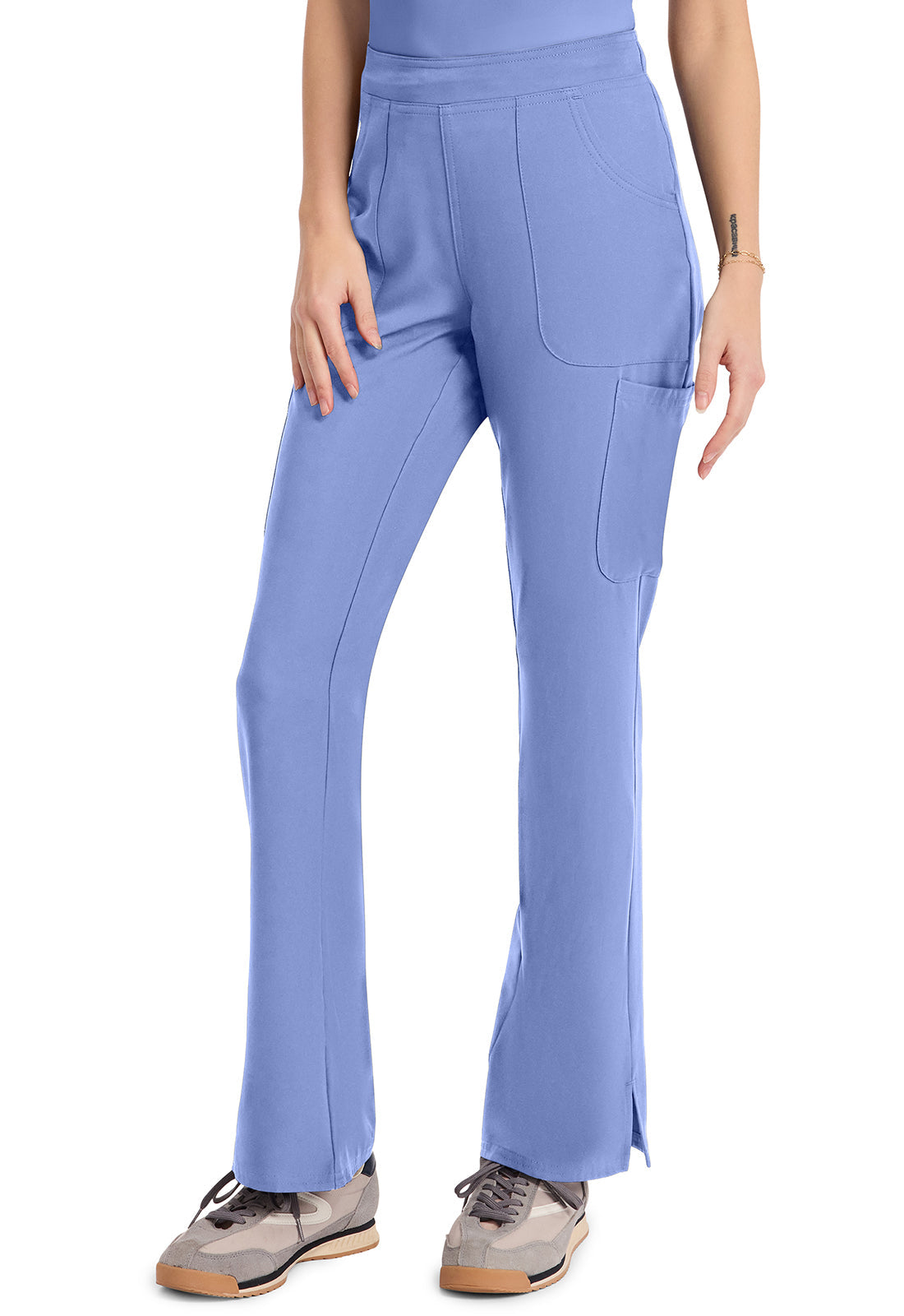 Insight MC010 Women's Mid Rise Flare Leg Scrub Pants Ciel