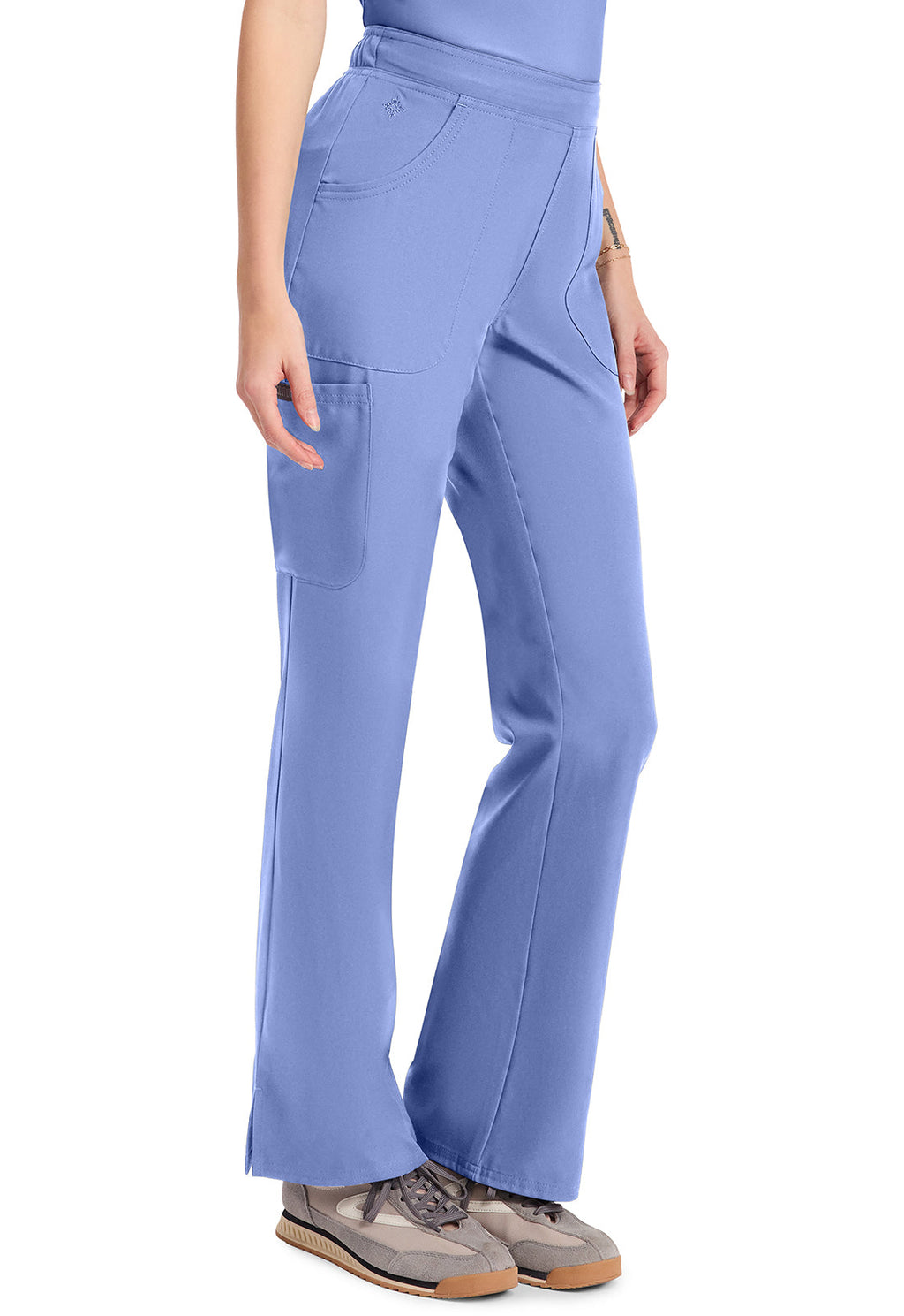 Insight MC010 Women's Mid Rise Flare Leg Scrub Pants Ciel
