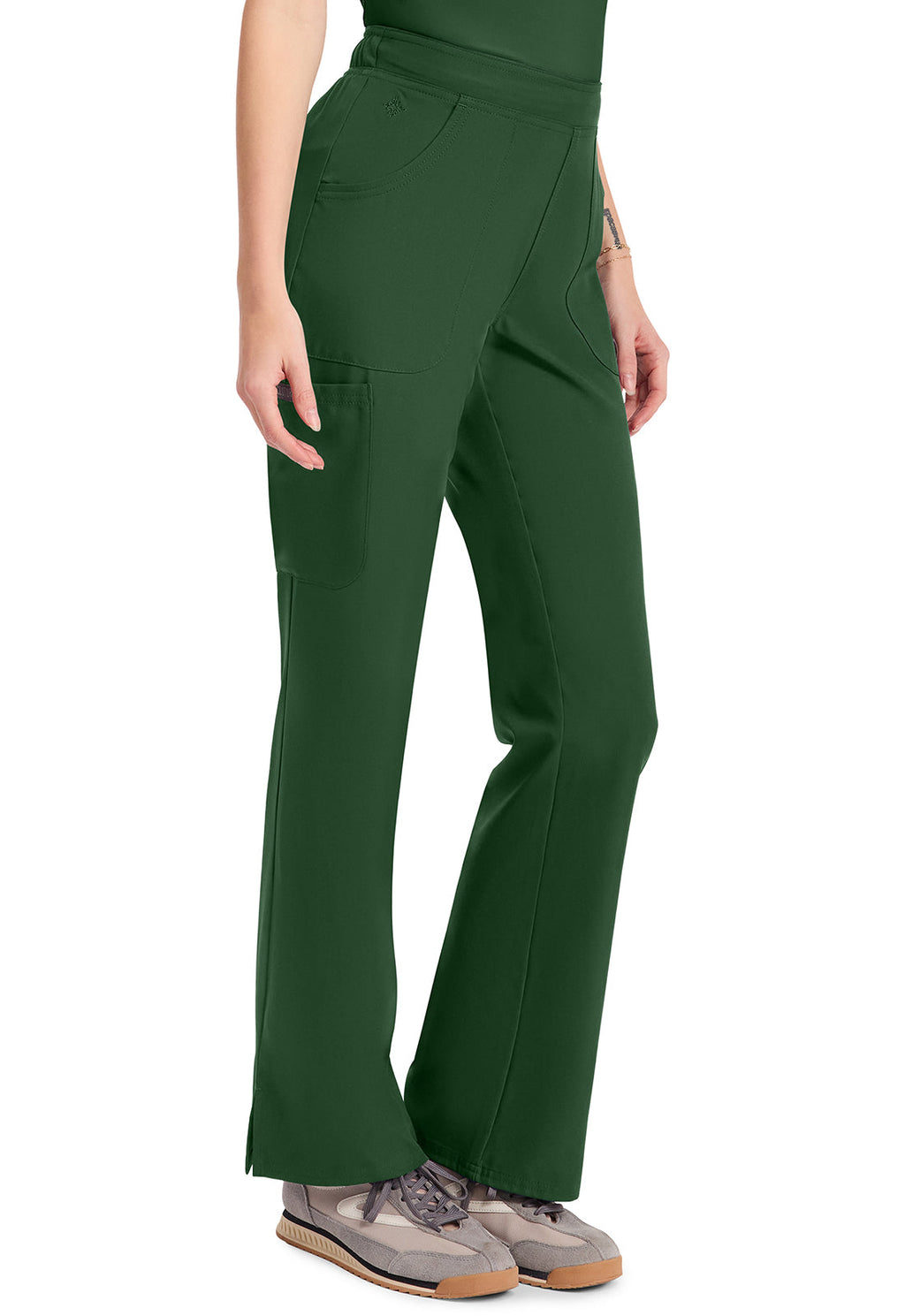 Insight MC010 Women's Mid Rise Flare Leg Scrub Pants Hunter Green