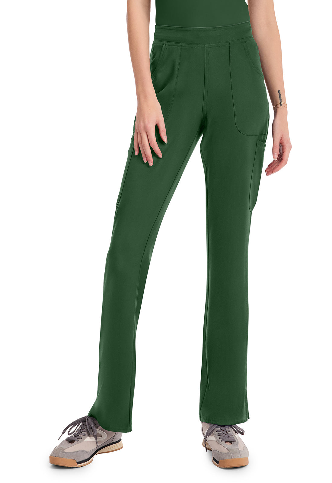Insight MC010 Women's Mid Rise Flare Leg Scrub Pants Hunter Green