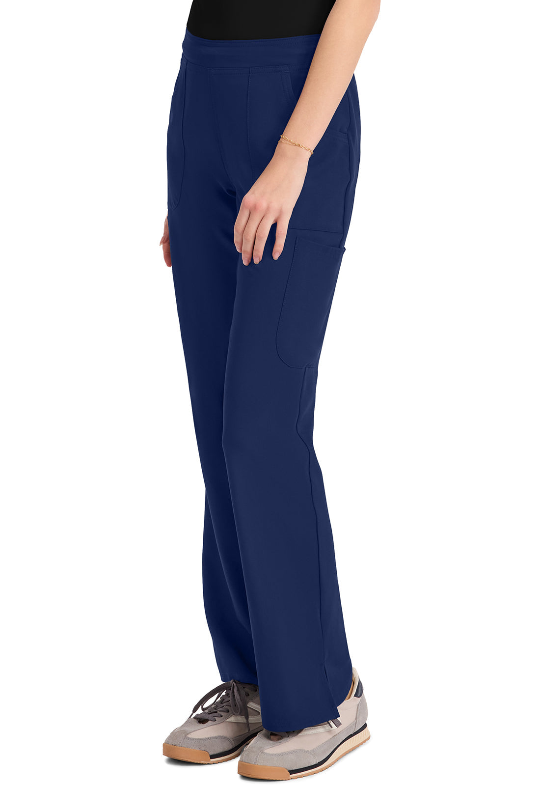 Insight MC010 Women's Mid Rise Flare Leg Scrub Pants Navy
