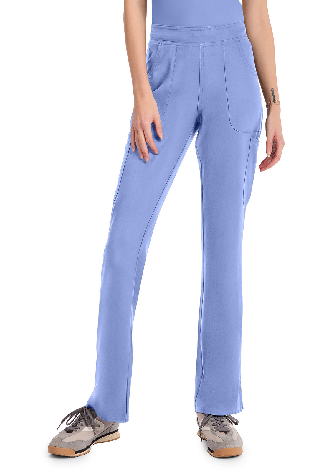 Insight MC010 Women's Mid Rise Flare Leg Pants Ciel