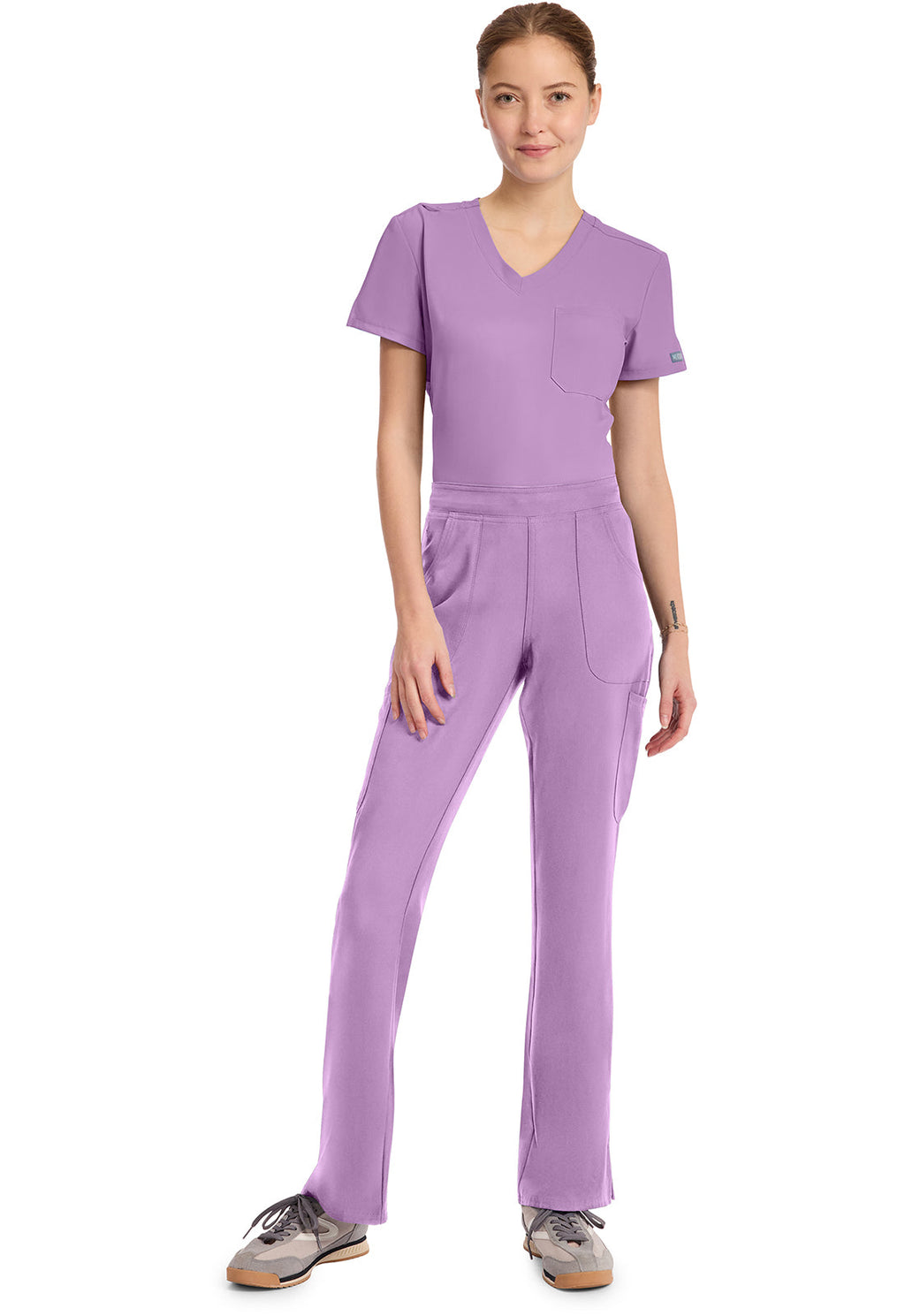 Insight MC010 Women's Mid Rise Flare Leg Scrub Pants Lilac