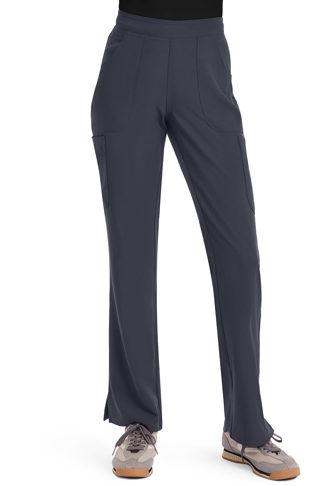 Insight MC010 Women's Mid Rise Flare Leg Scrub Pants Pewter