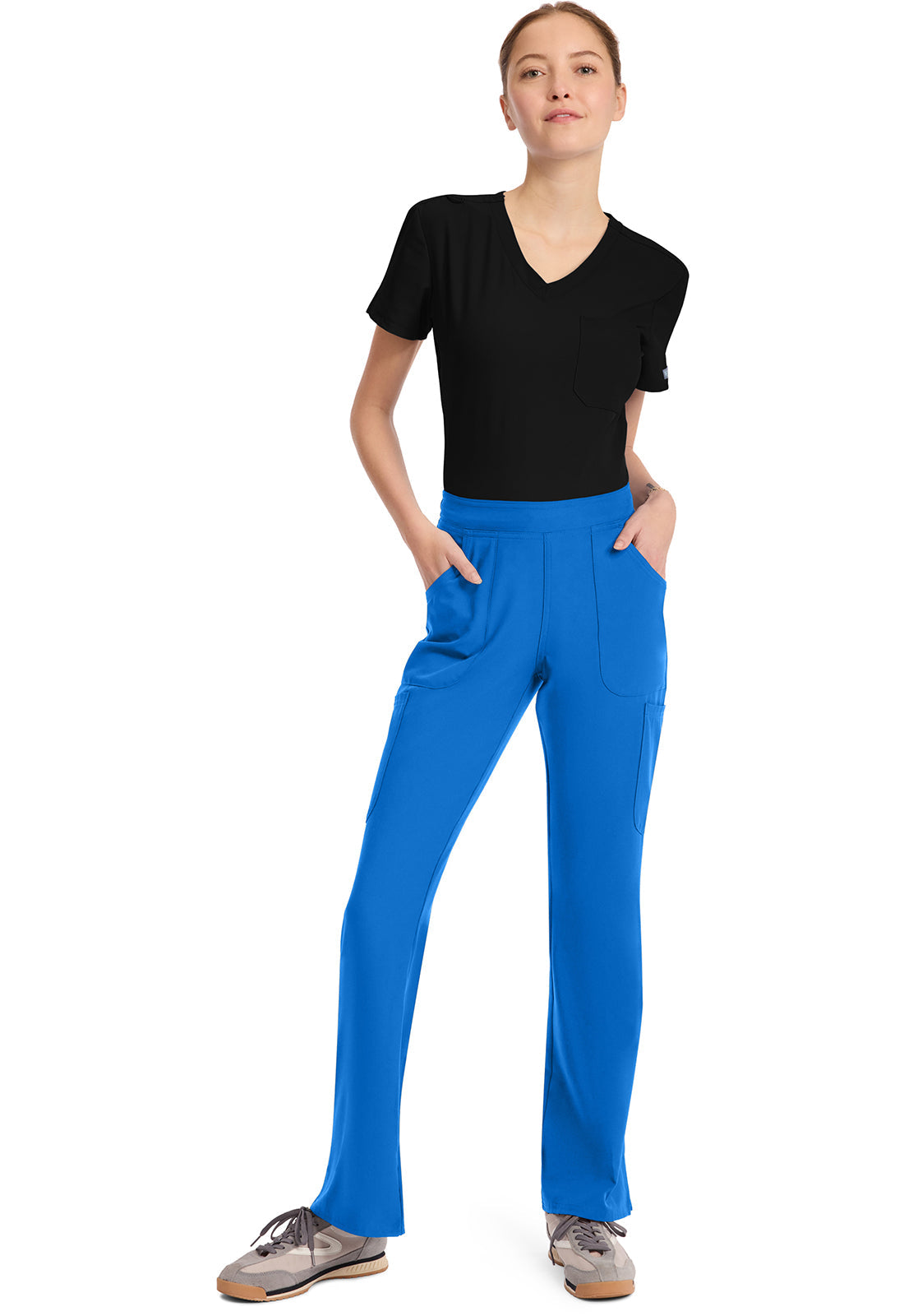Insight MC010 Women's Mid Rise Flare Leg Pants Royal Image