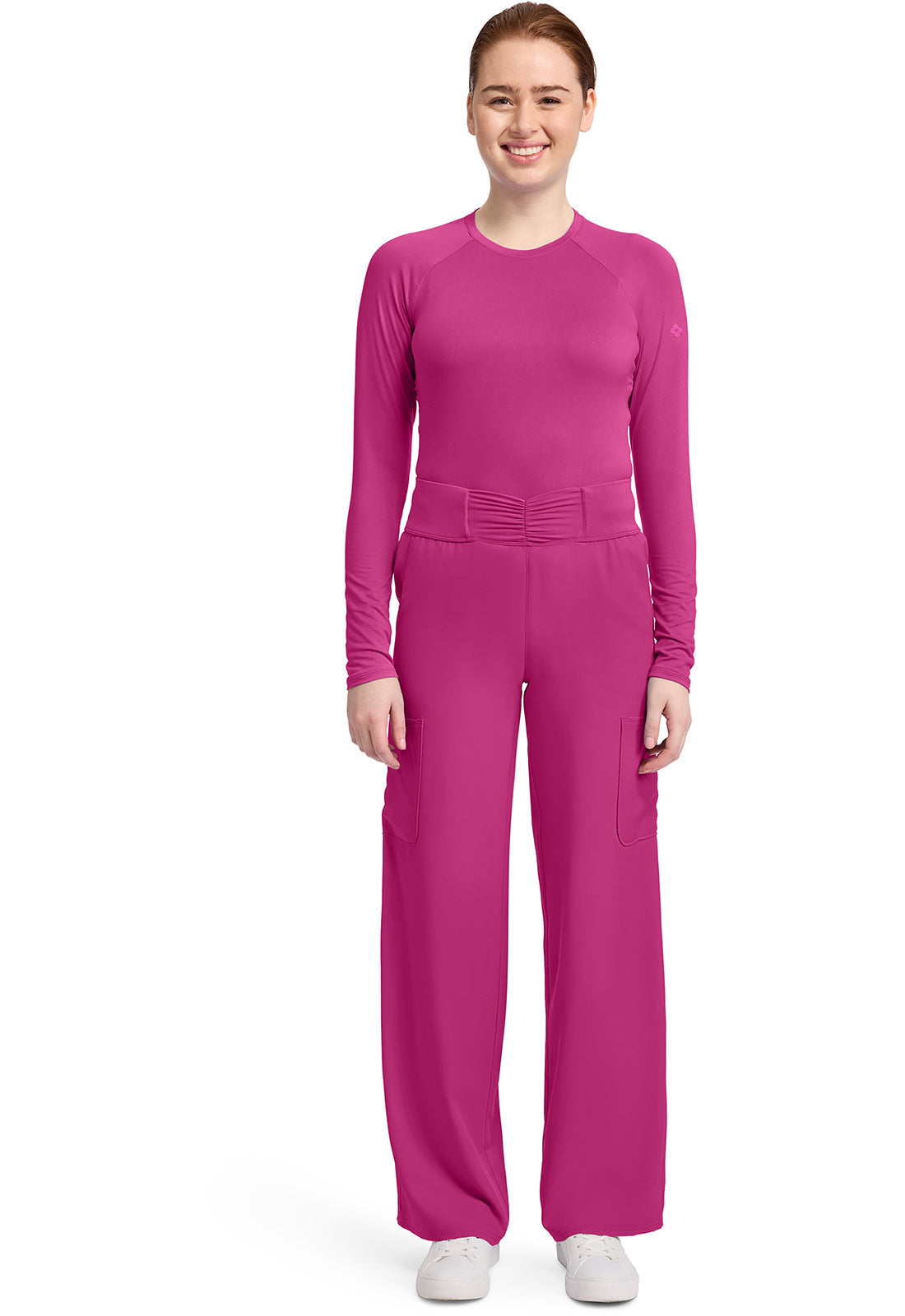 Insight MC011 Women's 5-Pocket Ruched Wide Leg Pants Aurora Berryalis