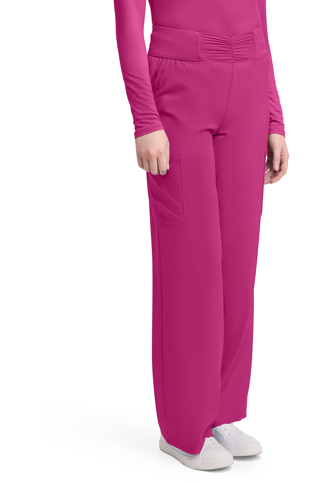Insight MC011 Women's 5-Pocket Ruched Wide Leg Pants Aurora Berryalis