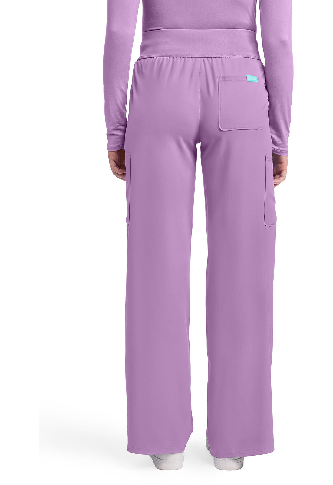 Insight MC011 Women's 5-Pocket Ruched Wide Leg Pants Lilac