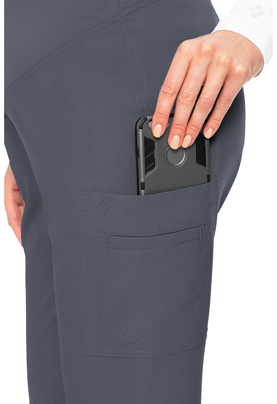 Touch MC028 Women's Maternity Scrub Pants Pewter