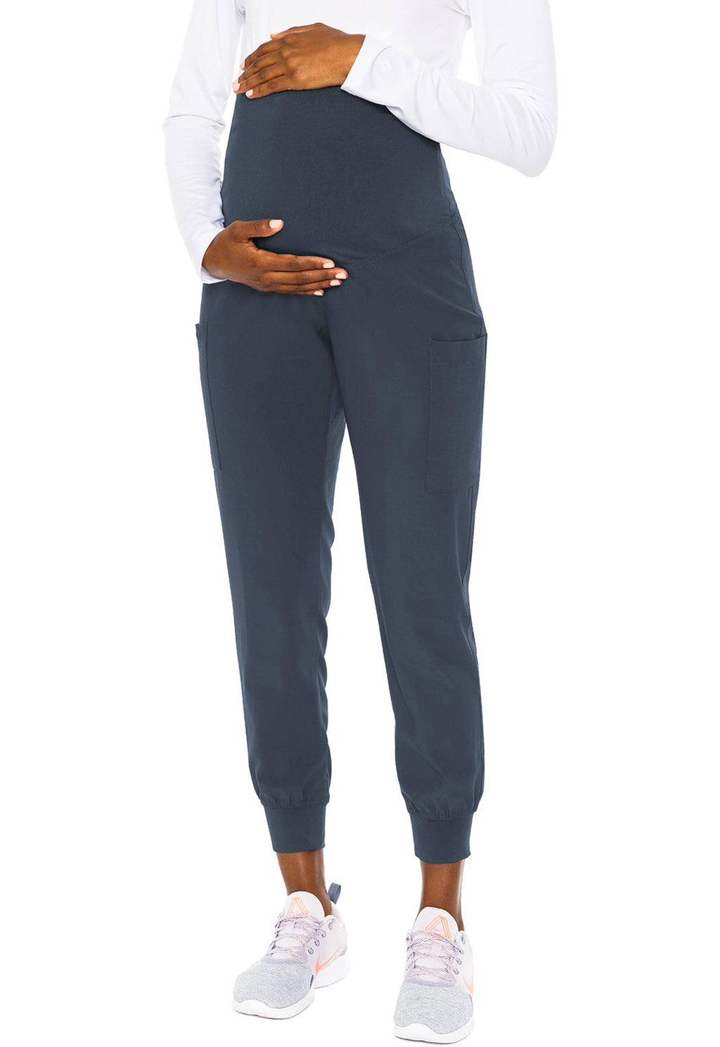 Touch MC029 Women's Maternity Scrub Joggers Pewter