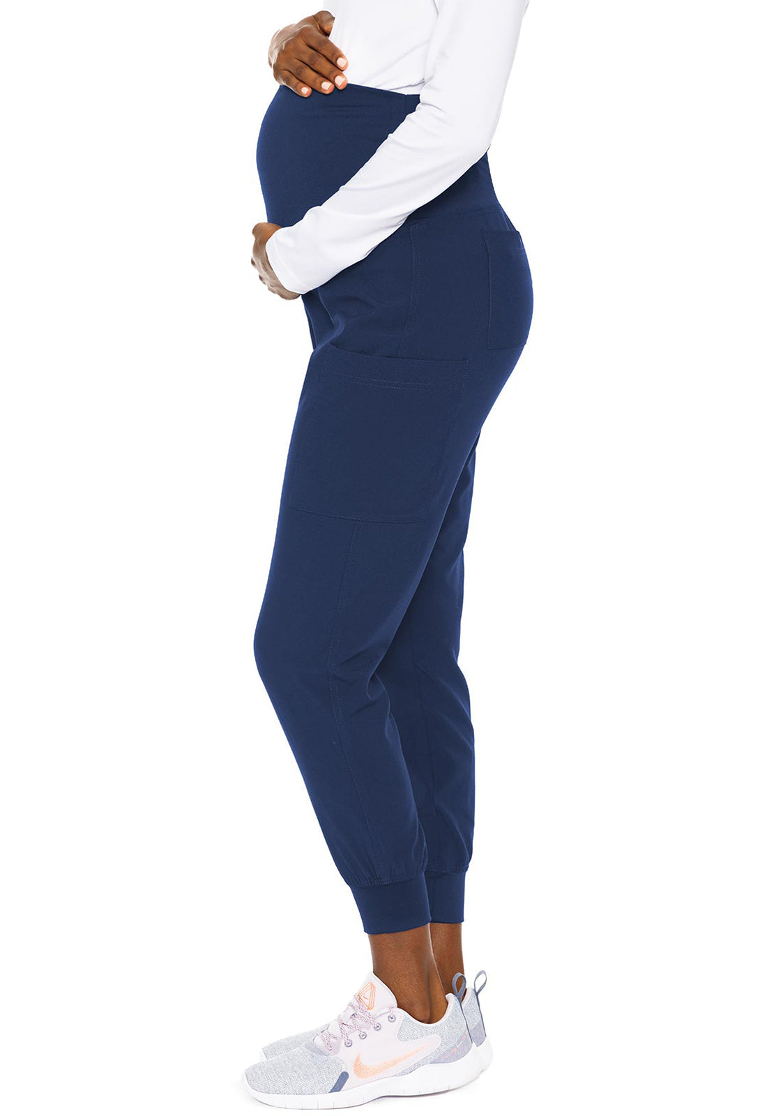 Touch MC029 Women's Maternity Scrub Joggers Navy