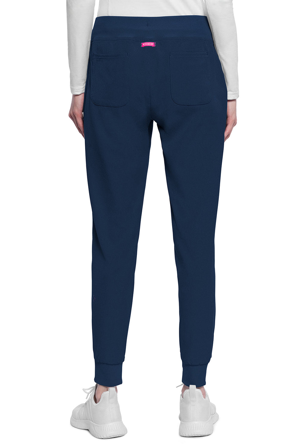 AMP MC102 Mid Rise Jogger Navy Model Image Back | Med Couture