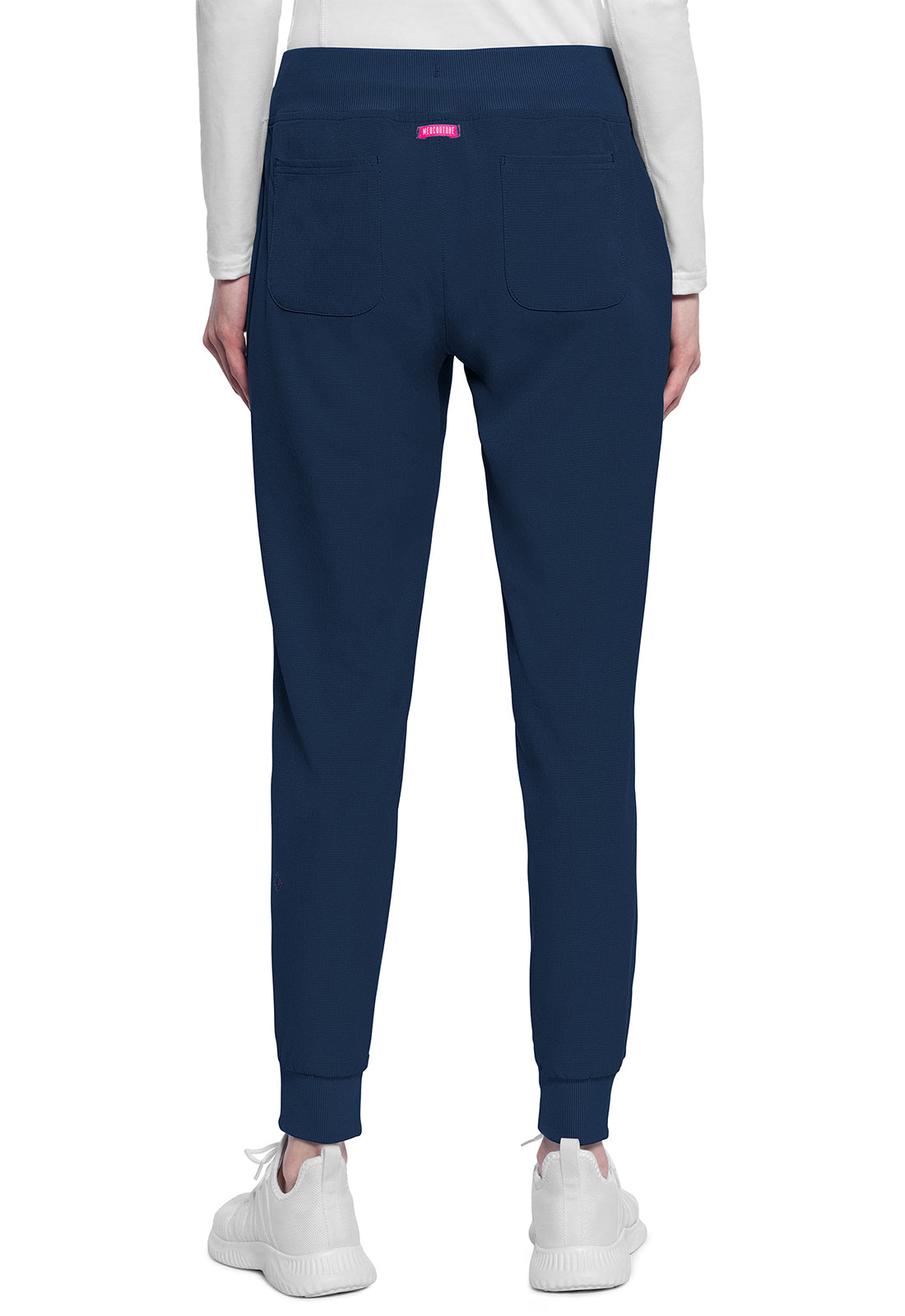 AMP MC102 Mid Rise Jogger Navy Model Image Back | Med Couture