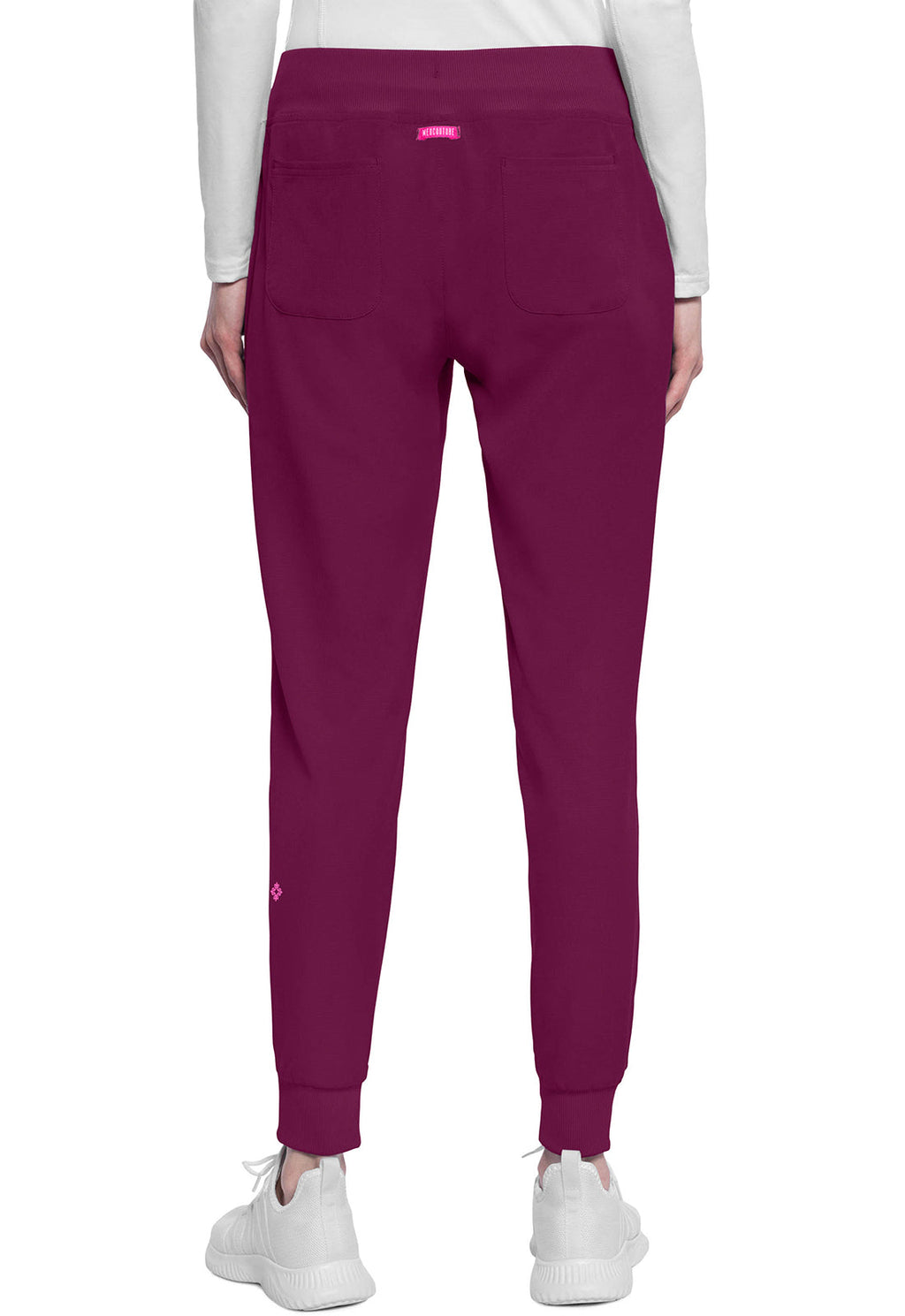 AMP MC102 Mid Rise Jogger Wine Model Image Back | Med Couture