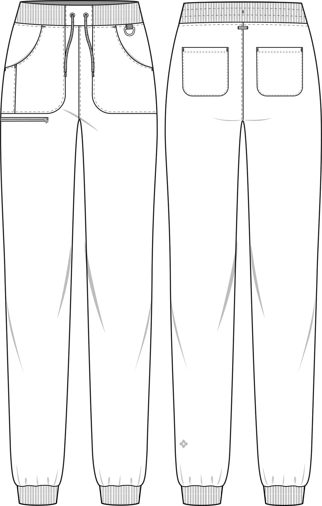 Amp MC102 Women's Mid Rise Scrub Joggers Eggplant