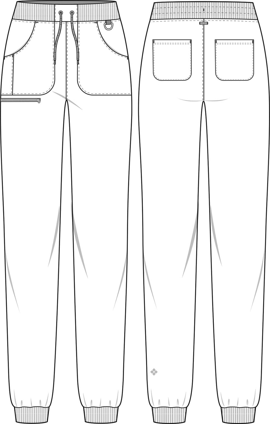 Amp MC102 Women's Mid Rise Scrub Joggers Coral Fusion
