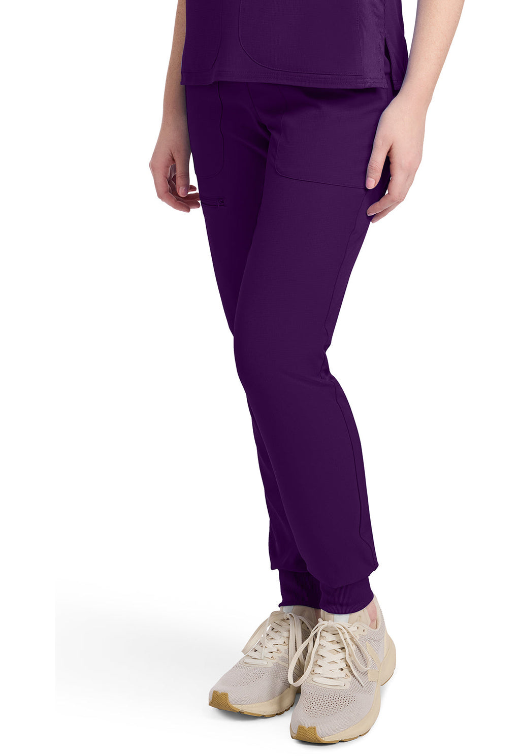 Amp MC102 Women's Mid Rise Scrub Joggers Eggplant