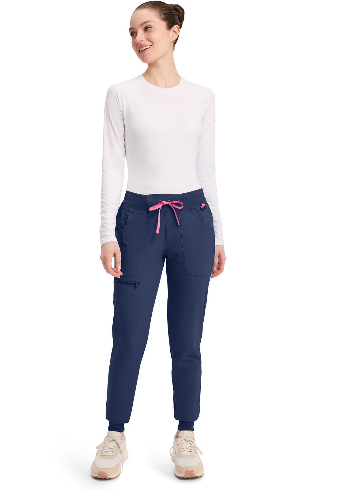 Amp MC102 Women's Mid Rise Scrub Joggers Navy