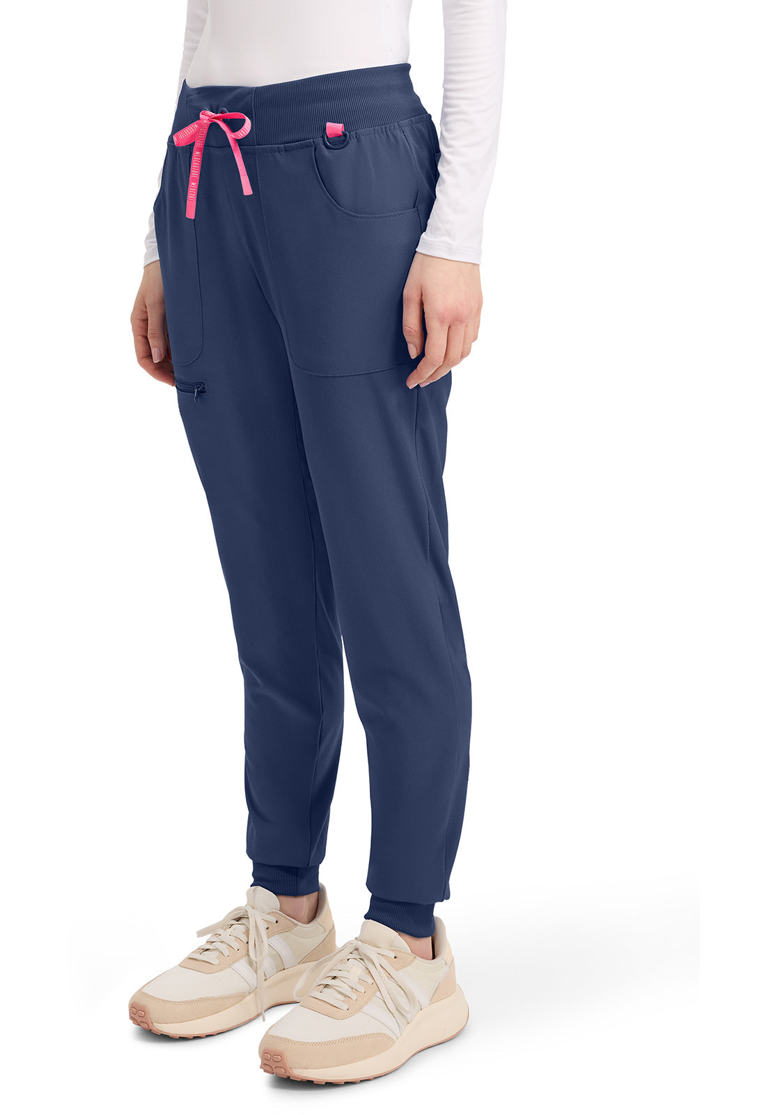 Amp MC102 Women's Mid Rise Scrub Joggers Navy
