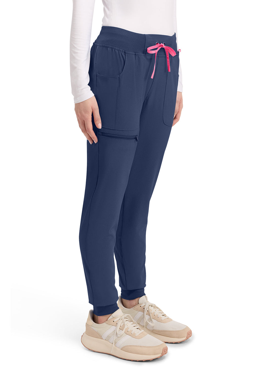 Amp MC102 Women's Mid Rise Scrub Joggers Navy