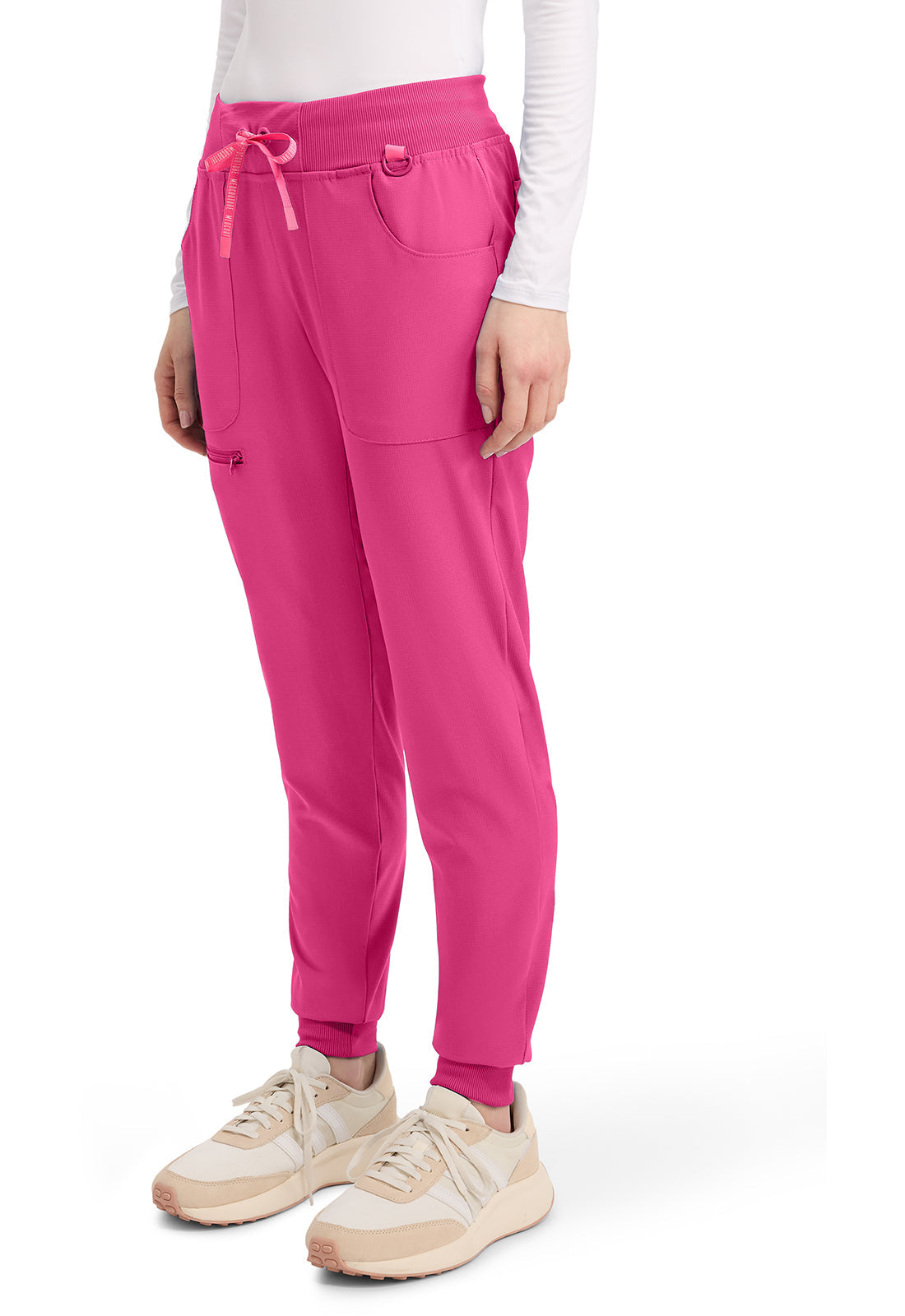 Amp MC102 Women's Mid Rise Scrub Joggers Pink Power