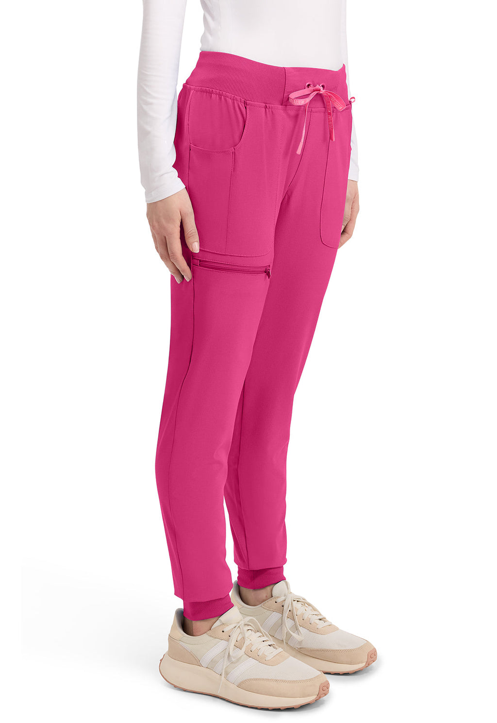 Amp MC102 Women's Mid Rise Scrub Joggers Pink Power