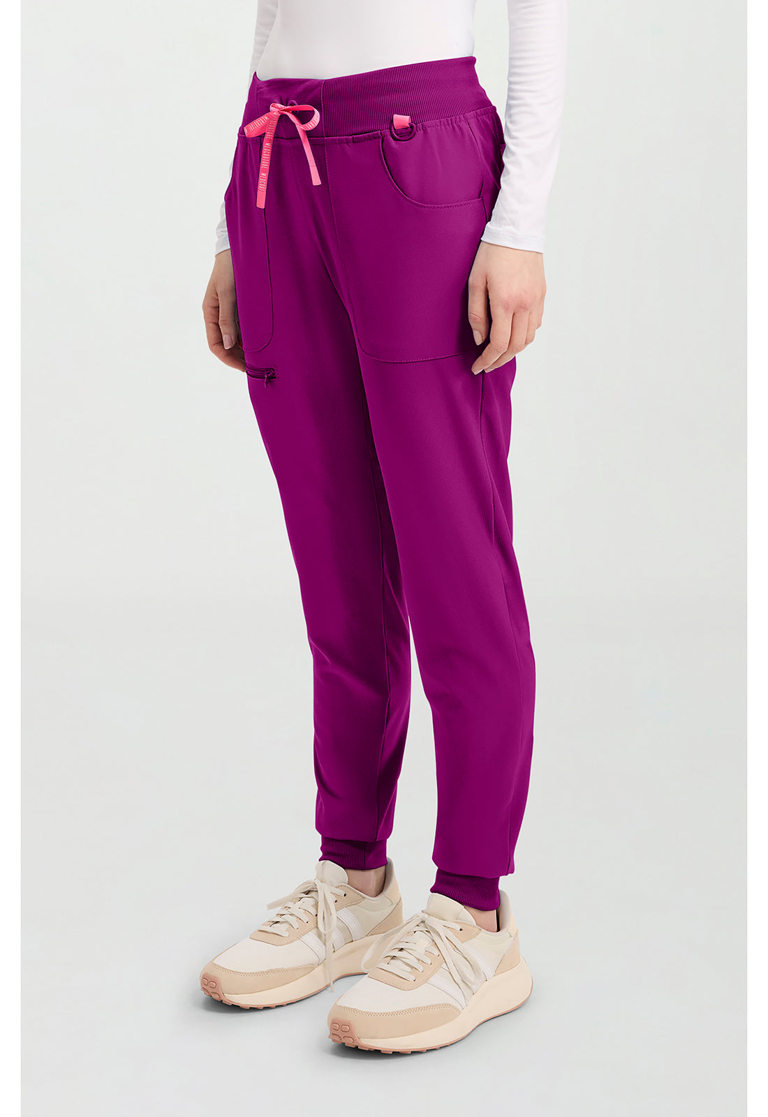 Amp MC102 Women's Mid Rise Scrub Joggers Plum Royale