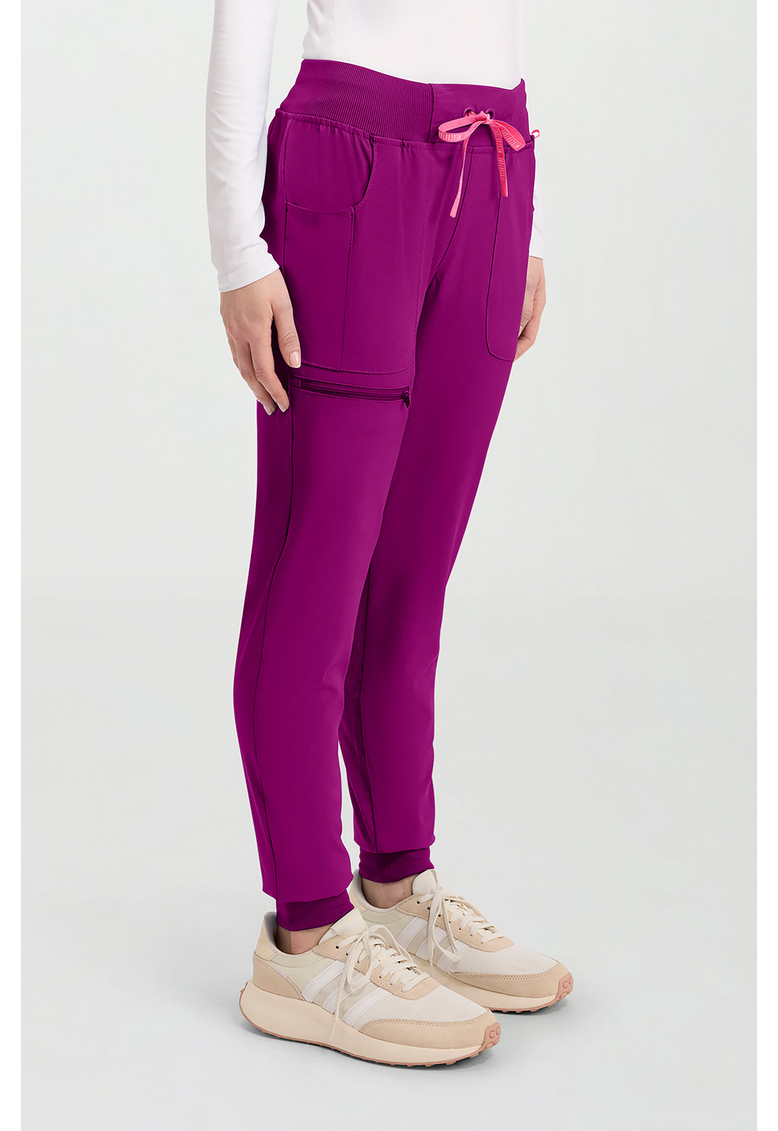 Amp MC102 Women's Mid Rise Scrub Joggers Plum Royale