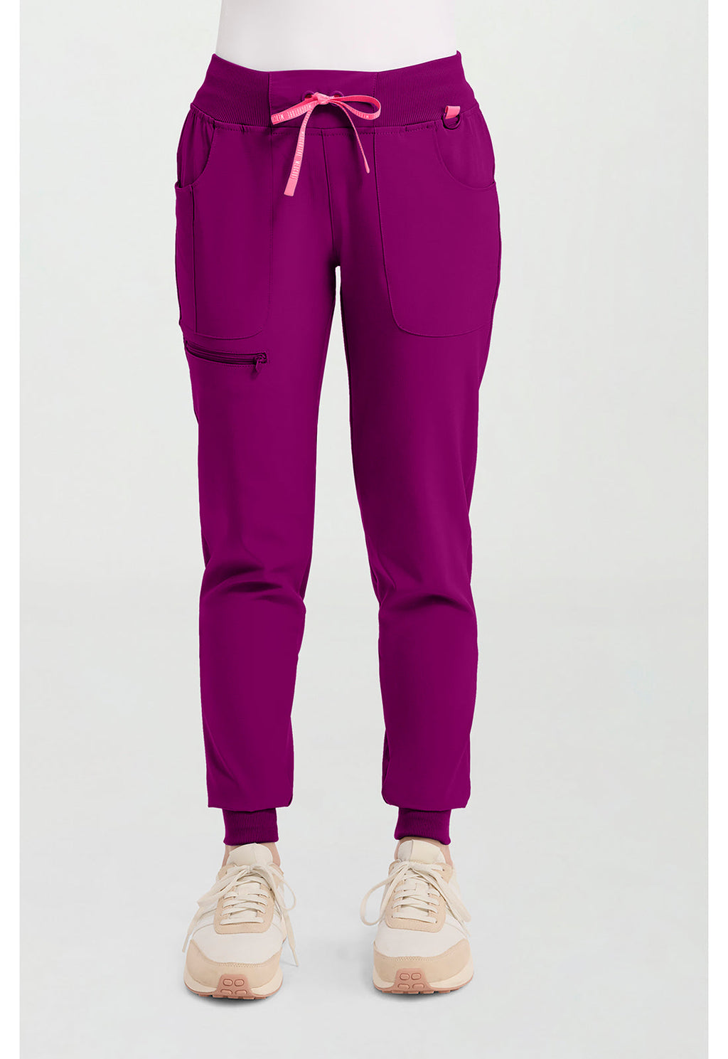Amp MC102 Women's Mid Rise Scrub Joggers Plum Royale