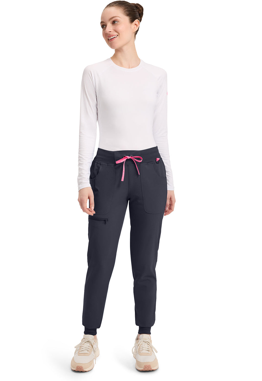 Amp MC102 Women's Mid Rise Scrub Joggers Pewter