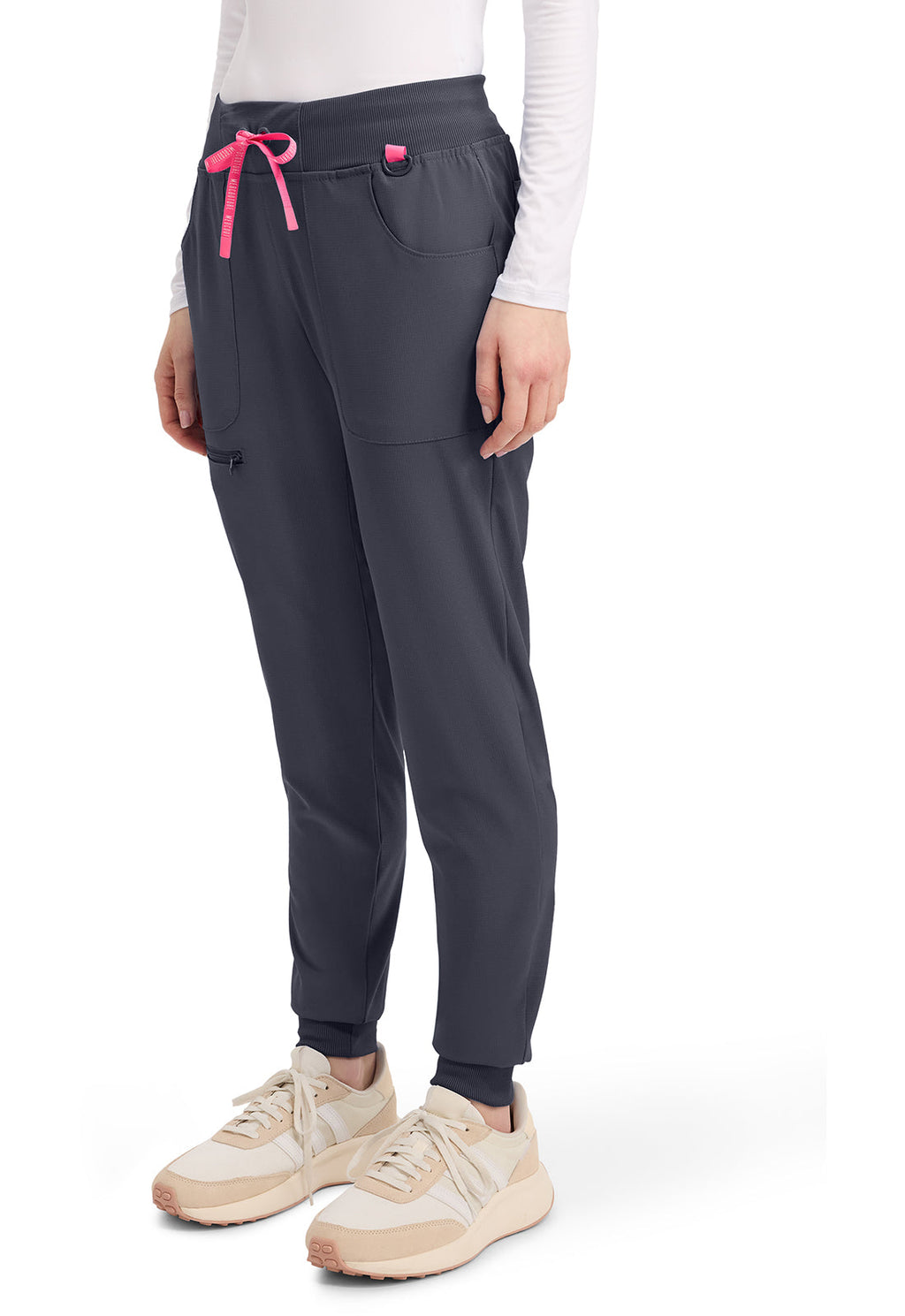 Amp MC102 Women's Mid Rise Scrub Joggers Pewter