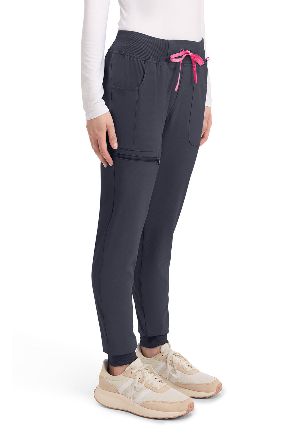 Amp MC102 Women's Mid Rise Scrub Joggers Pewter
