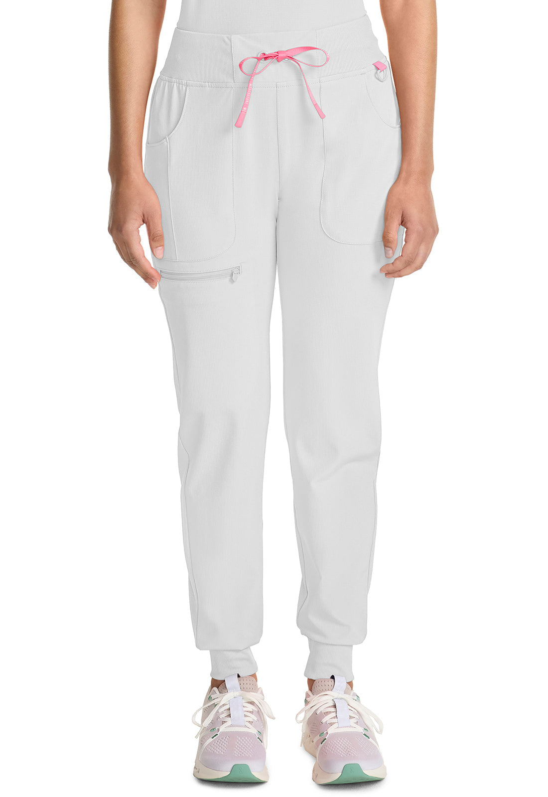 Amp MC102 Women's Mid Rise Scrub Joggers White