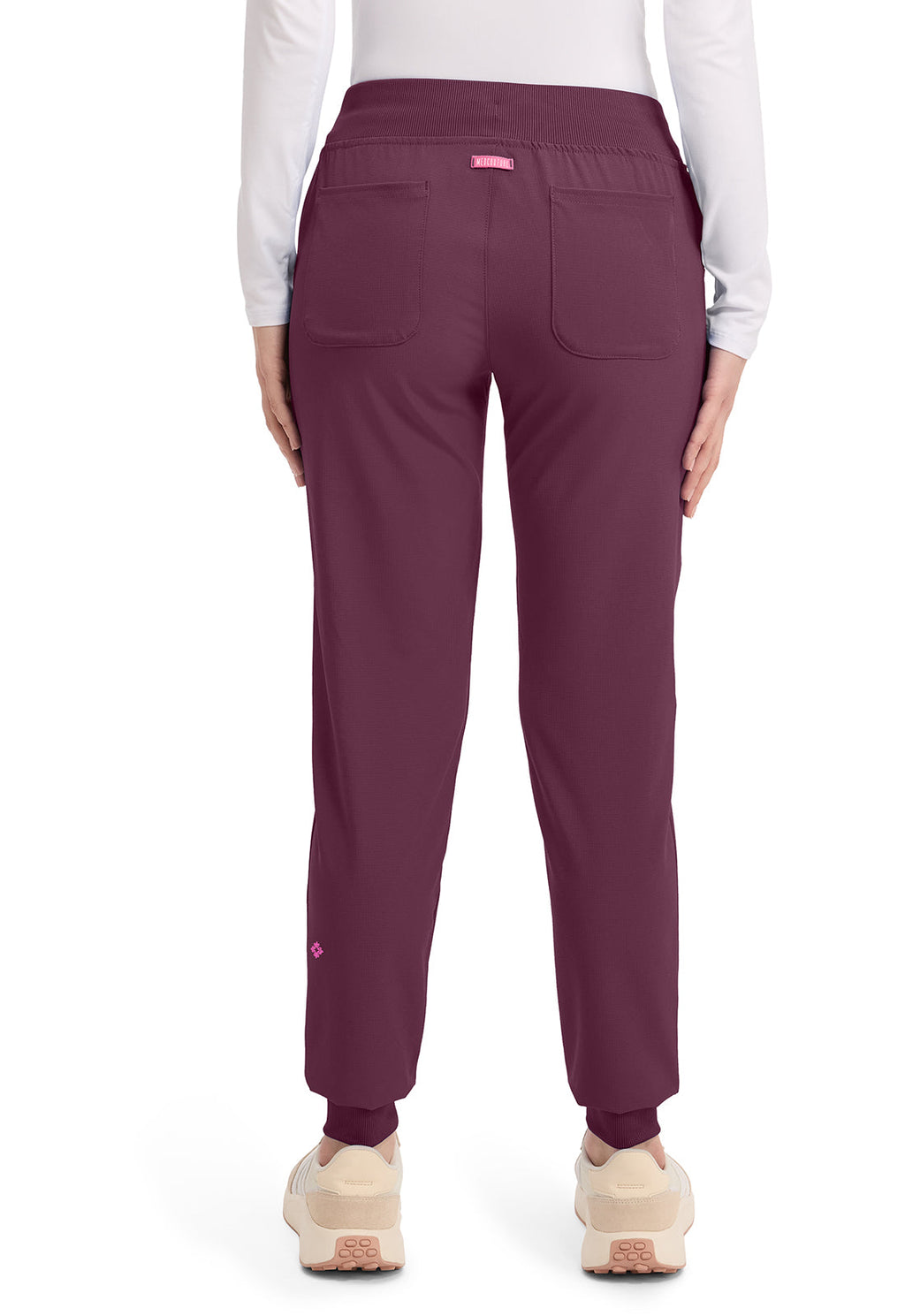 Amp MC102 Women's Mid Rise Scrub Joggers Wine