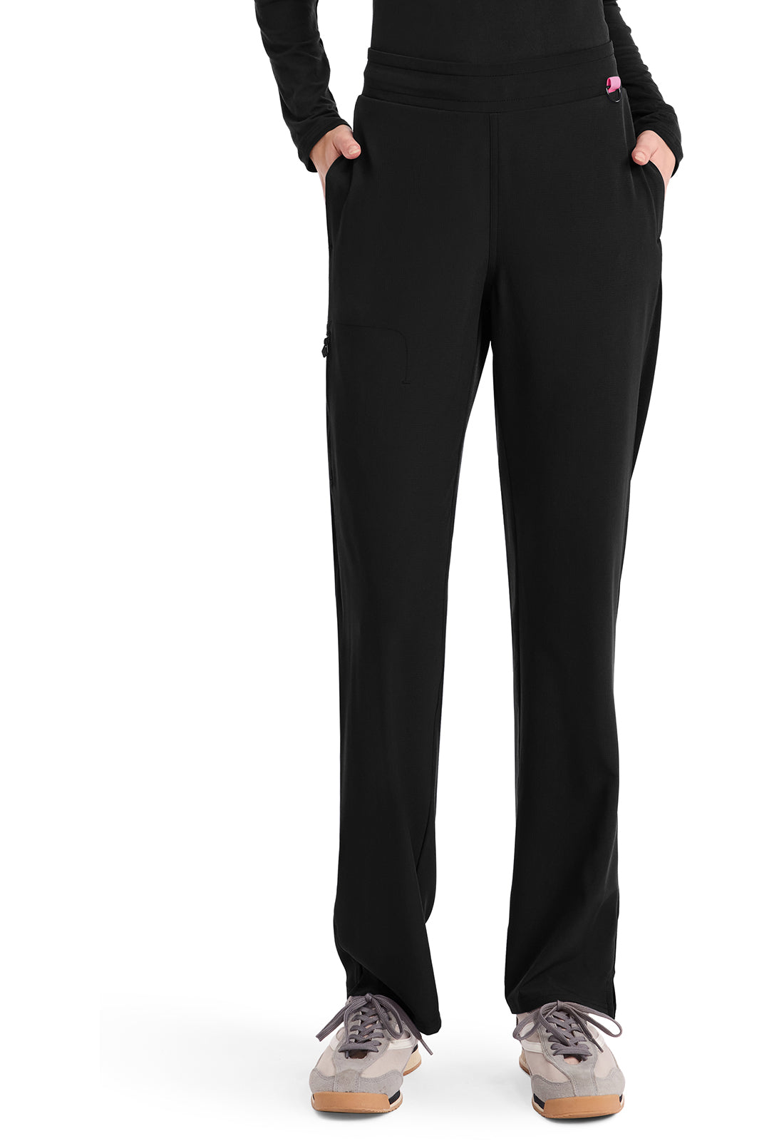Amp MC103 Women's Straight Leg Pull-On Scrub Pants Black