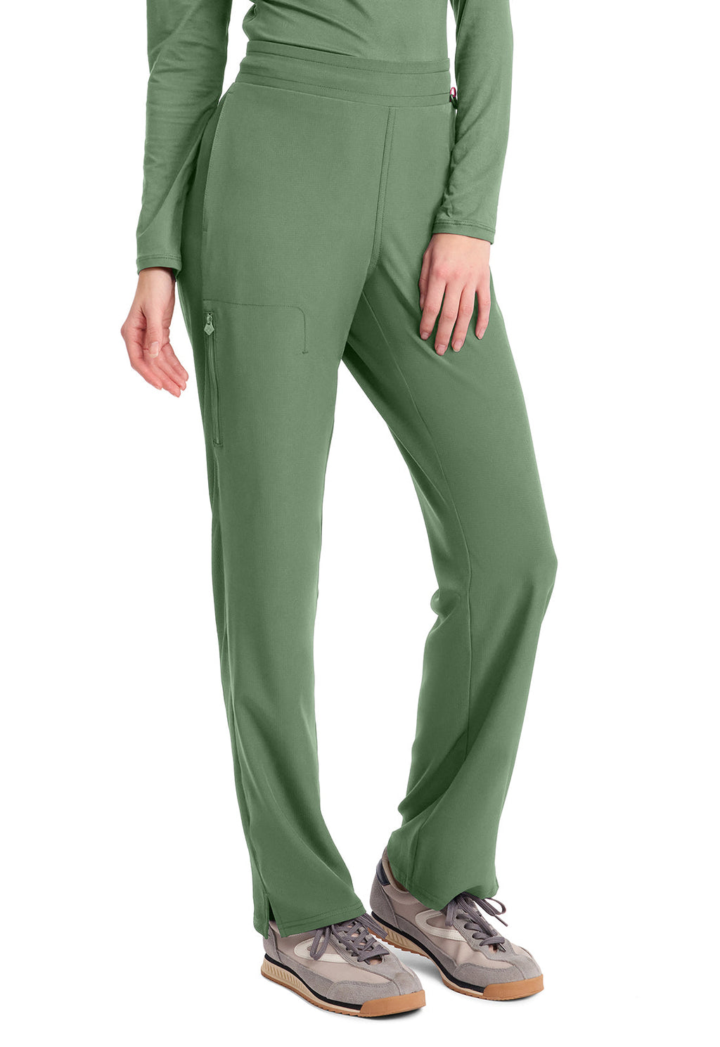 AMP MC103 Women's Straight Leg Pull-On Pants Beyond Green
