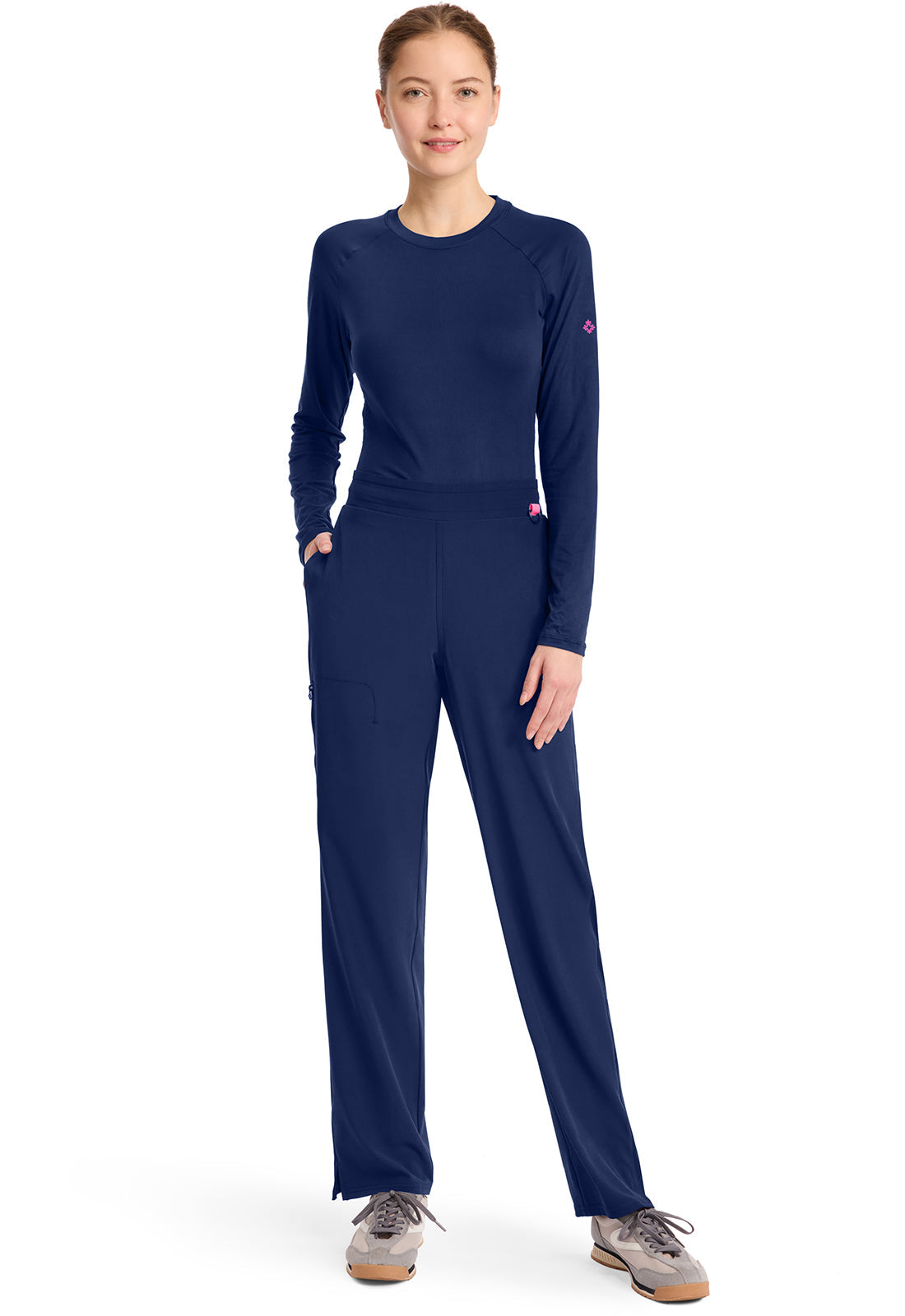 Amp MC103 Women's Straight Leg Pull-On Scrub Pants Navy