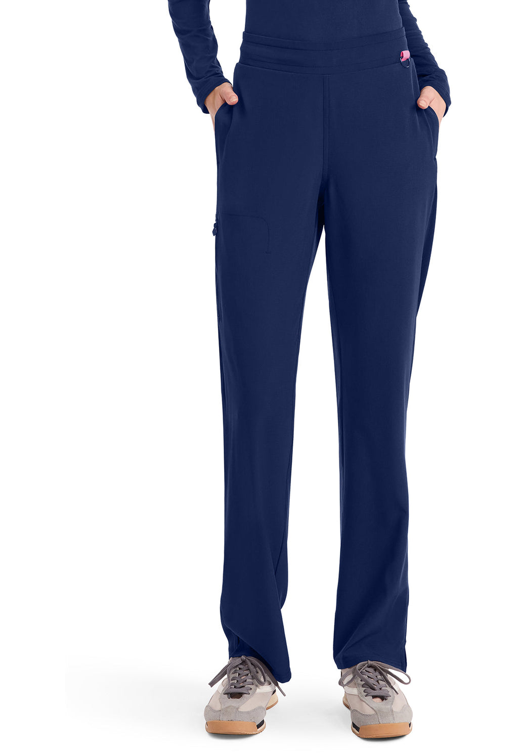 Amp MC103 Women's Straight Leg Pull-On Scrub Pants Navy